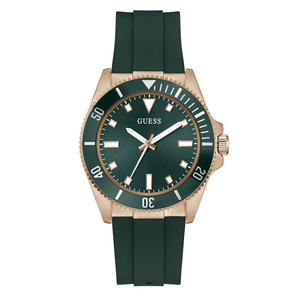 GUESS Mens Green Dial Analog Watch