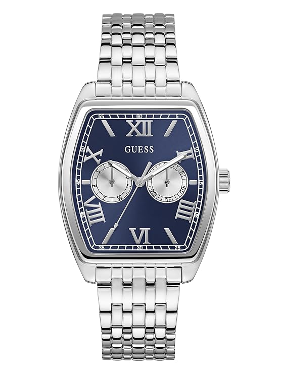 GUESS Blue Rectangle Dial Analog Men's Watch