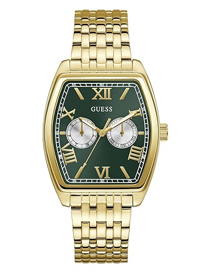 GUESS Green Rectangle Dial Analog Men's Watch