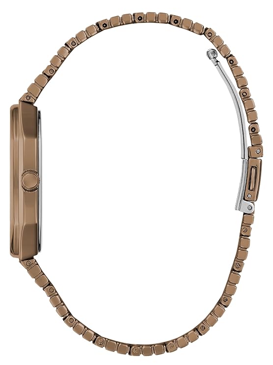 GUESS Bronze-Tone Rectangle Dial Analog Men's Watch