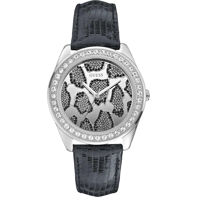 Guess Leather Analog Multi-Color Dial Women Watch