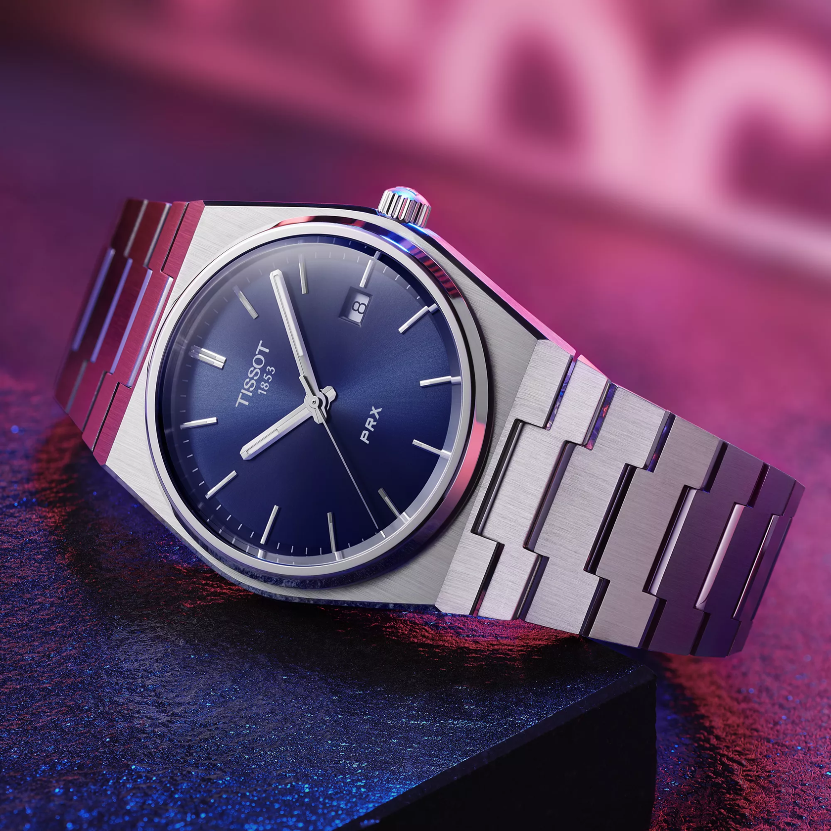 Tissot Men PRX Asymmetrical Blue Watch