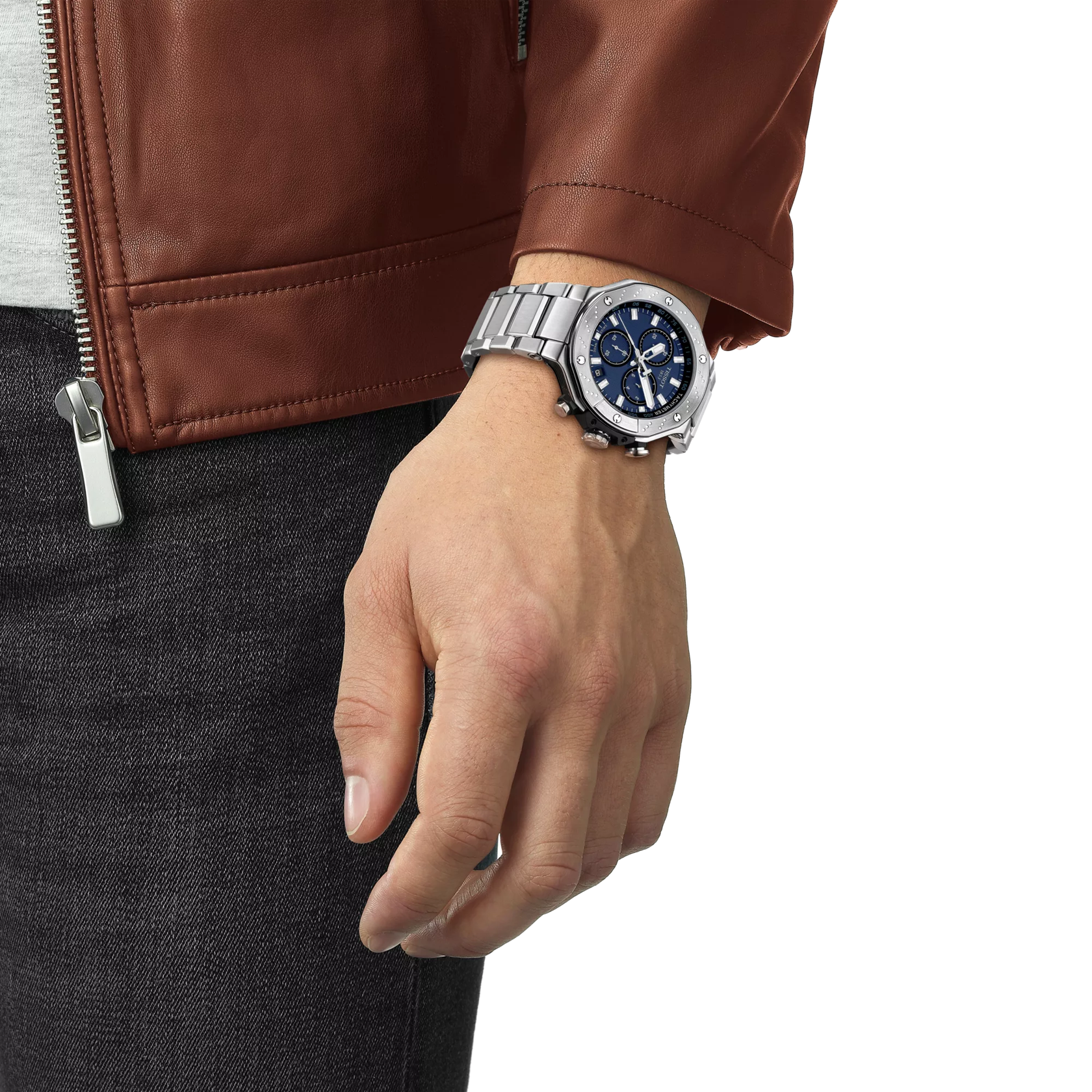 TISSOT T-Race Men Quartz Blue Dial Chronograph Stainless Steel Watch