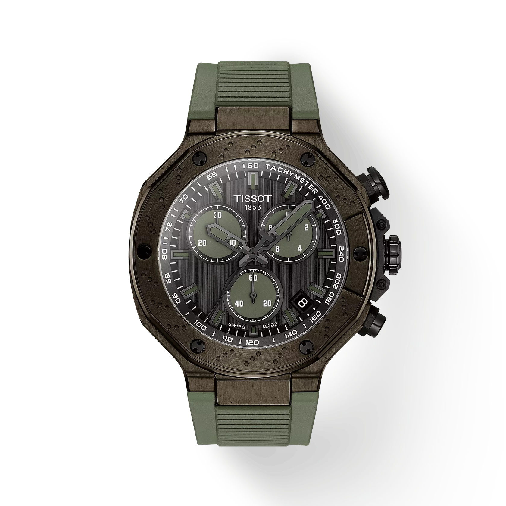 TISSOT T-Race Men Quartz Dark Grey Dial Chronograph Silicone Watch