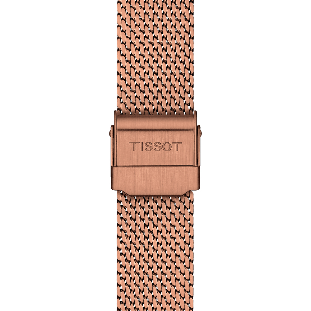 Tissot Everytime Women Quartz Pink Dial Analog Mesh Watch