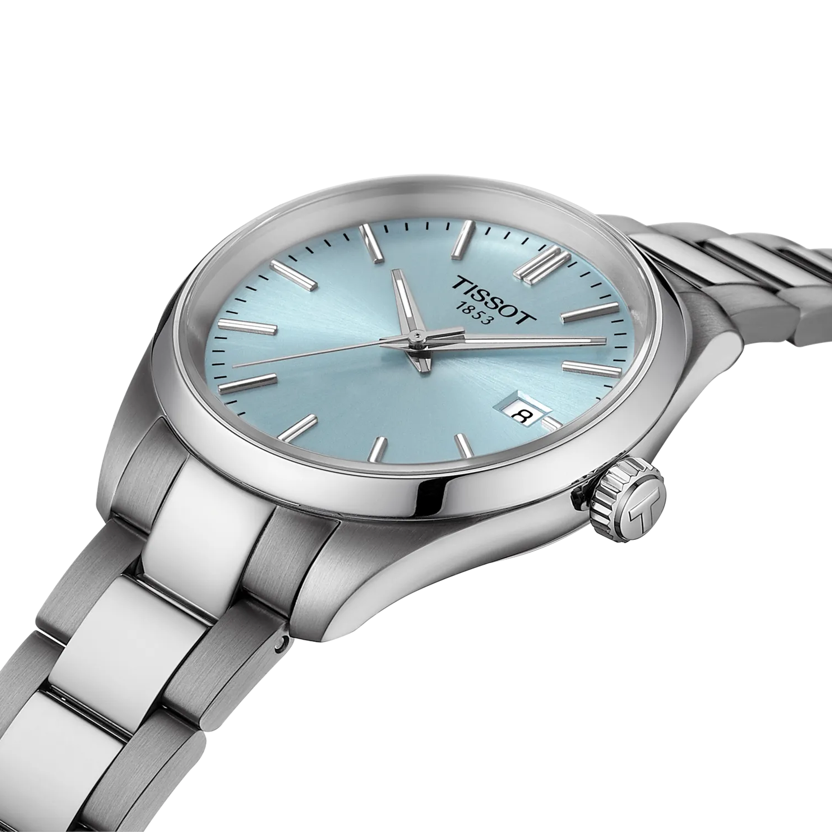 TISSOT PR 100 Unisex Quartz Ice Blue Dial Analog Stainless Steel Watch