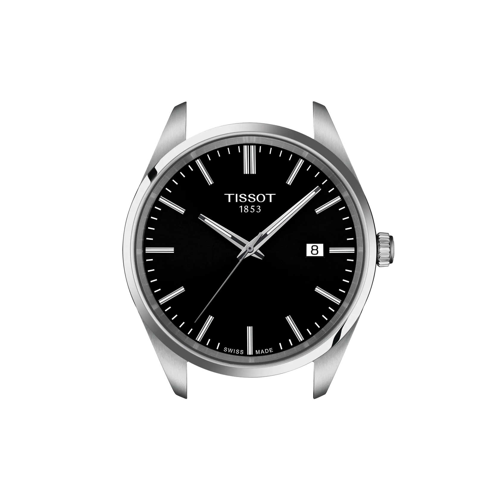 TISSOT PR 100 Men Quartz Black Dial Analog Stainless Steel Watch