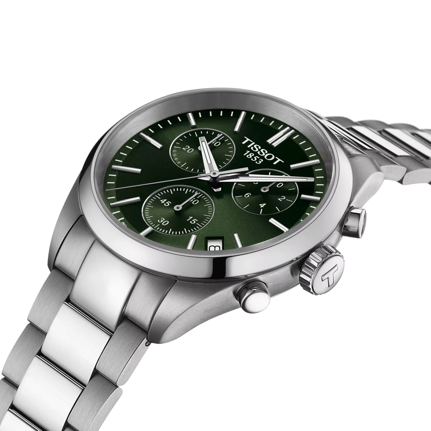 Tissot PR 100 Chronograph Quartz Green Dial Men's Watch