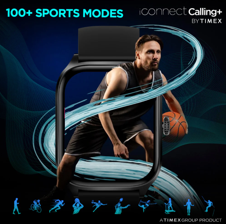 Timex IConnect Calling 2.01 inches (5.10 cm) TFT Display With 240x296 Pixel Resolution|Functional Crown|Bluetooth Calling|AI Voice Assist
