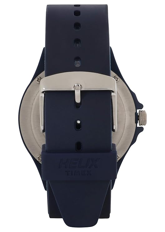 helix Rubber Analog Blue Dial Men's Watch