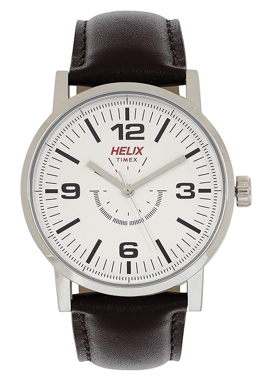 helix Analog White Dial Men's Watch