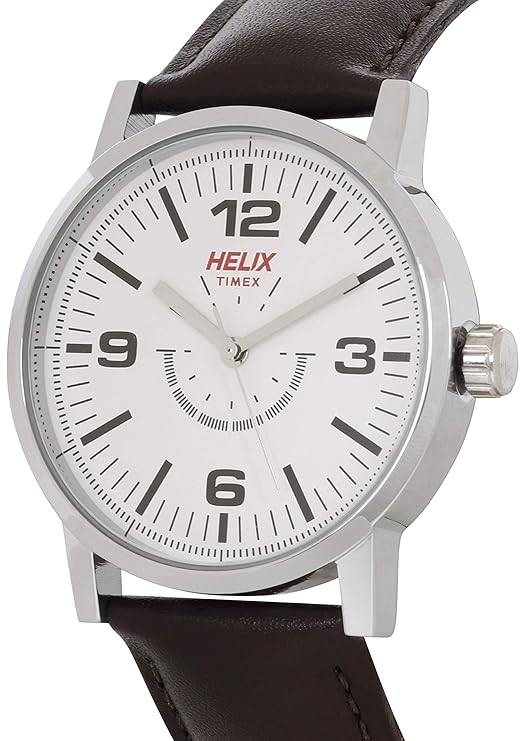 helix Analog White Dial Men's Watch