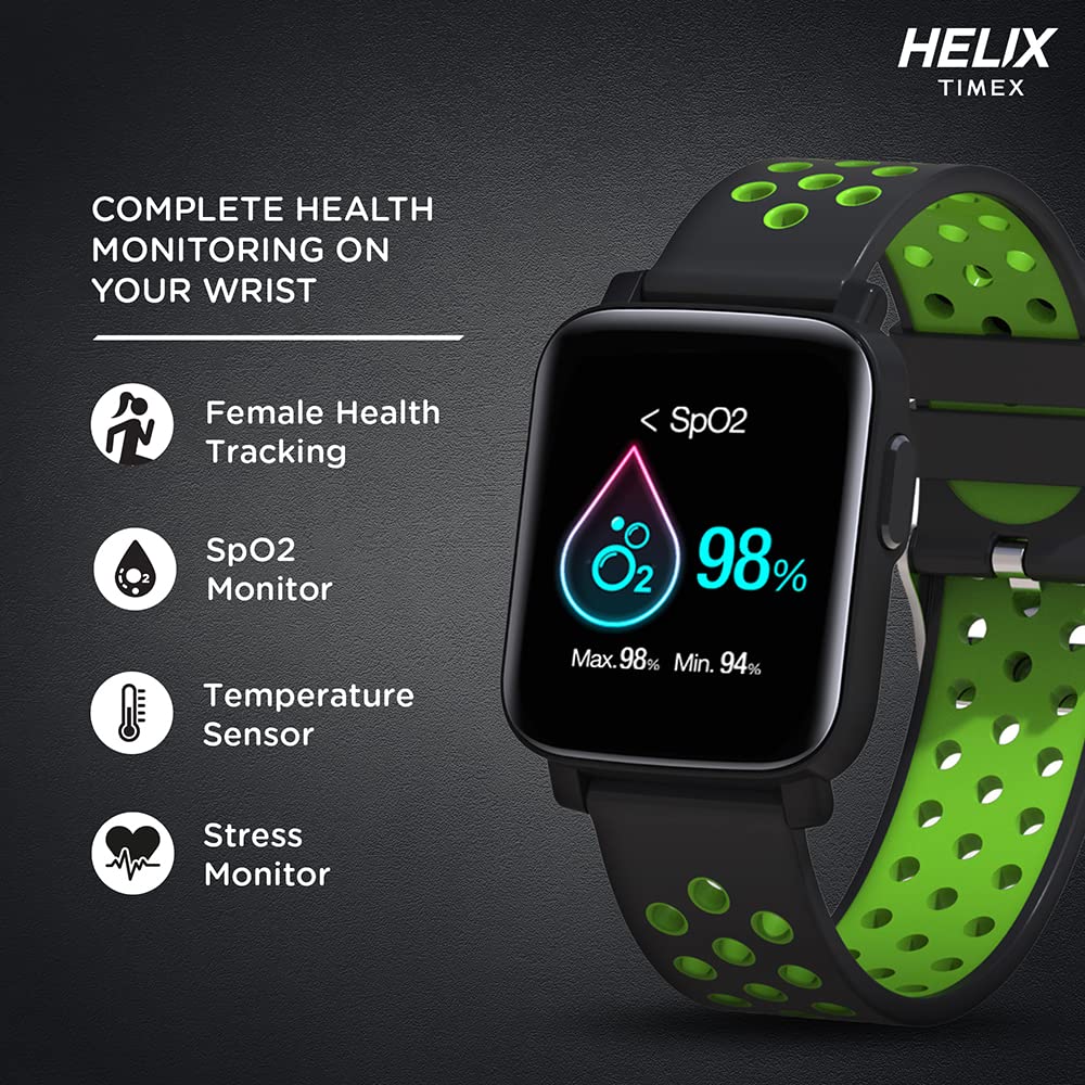 Helix Metalfit 2.0 Digital Green Dial Unisex's Watch
