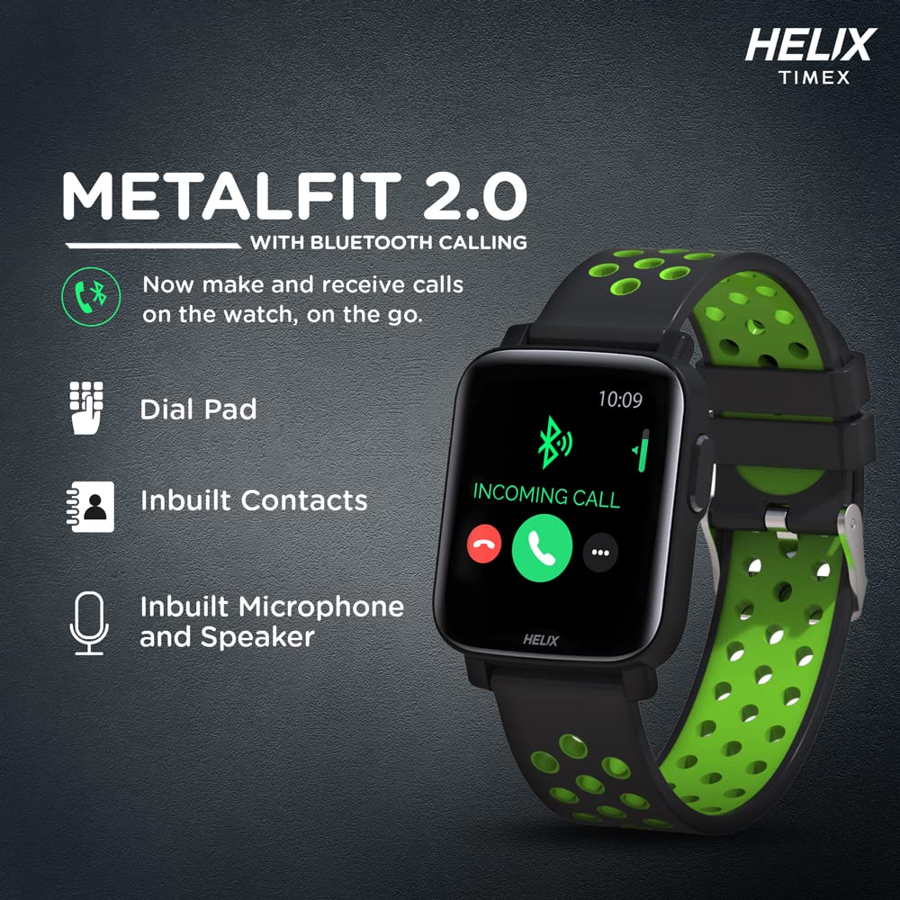 Helix Metalfit 2.0 Digital Green Dial Unisex's Watch