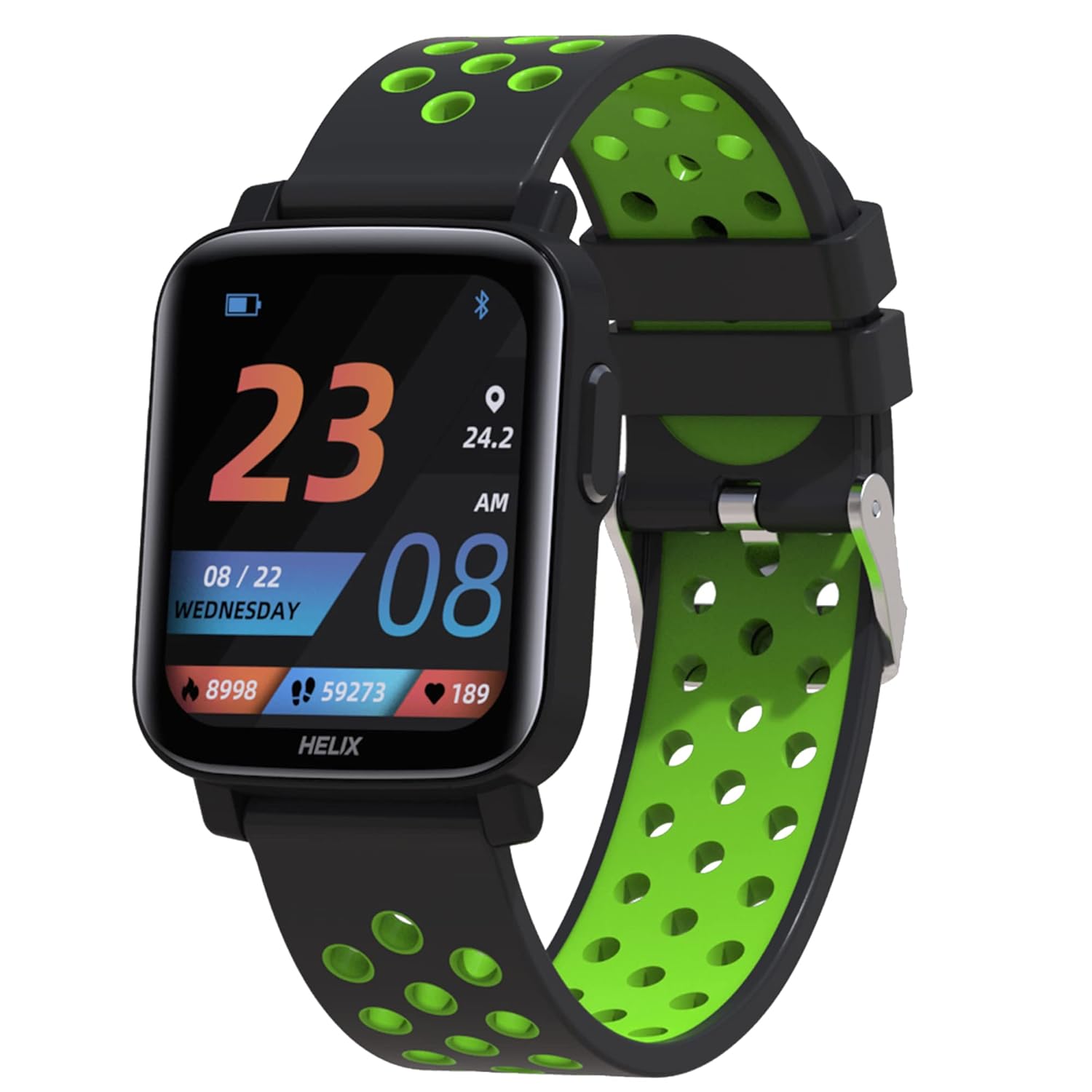 Helix Metalfit 2.0 Digital Green Dial Unisex's Watch