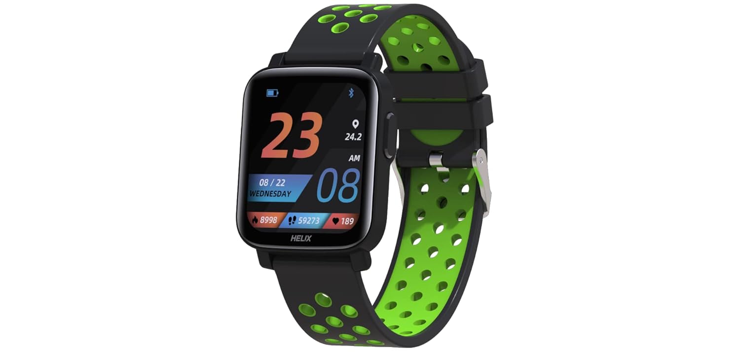 Helix Metalfit 2.0 Digital Green Dial Unisex's Watch