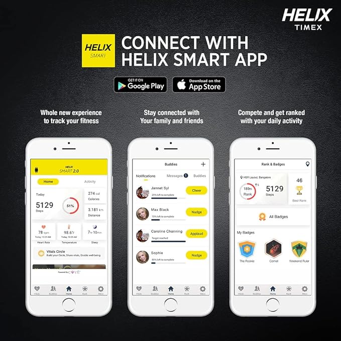 Helix Metalfit 2.0 Digital Grey Dial Unisex's Watch