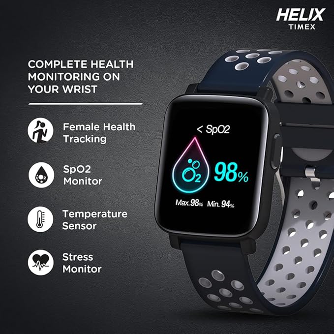 Helix Metalfit 2.0 Digital Grey Dial Unisex's Watch