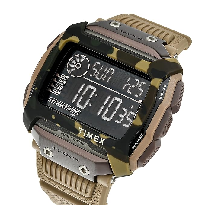 Timex Command™ Shock 54mm Brown Resin Strap Watch