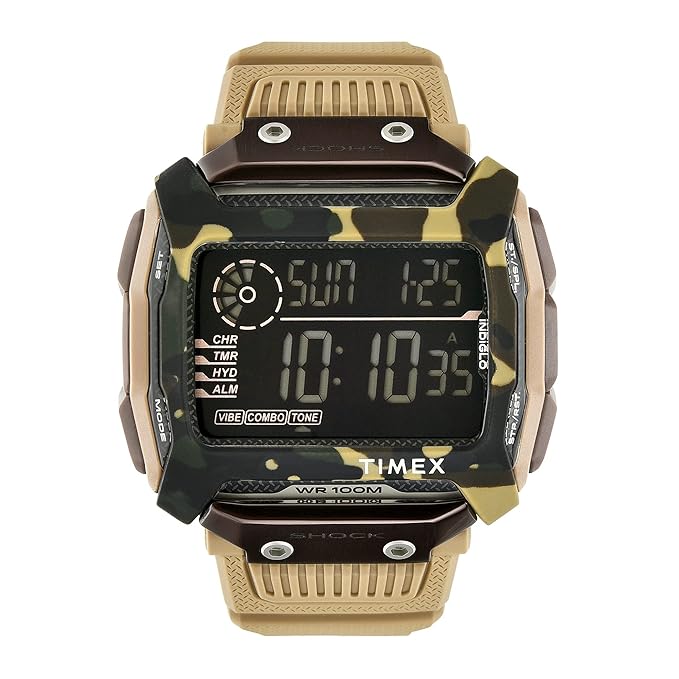 Timex Command™ Shock 54mm Brown Resin Strap Watch
