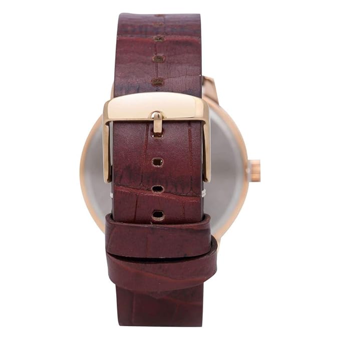 TIMEX Analog Watch for Man with Black Round Dial & Brown Leather Strap Band Water Resistant Men's Wrist Watches