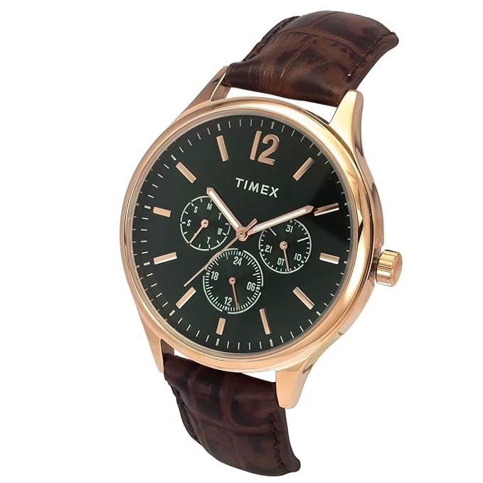 TIMEX Analog Watch for Men with Round Dial & Water Resistant Man's Wrist Watches
