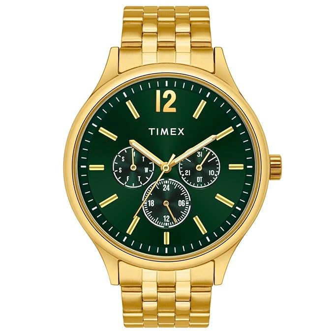 TIMEX Analog Watch for Men with Round Dial & Water Resistant Man's Wrist Watches