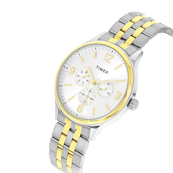 TIMEX Analog Watch for Men with Round Dial & Water Resistant Man's Wrist Watches