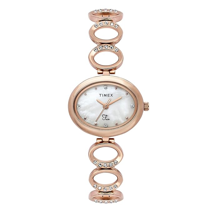 TIMEX Fria White Oval Dial Analog Women's Watch