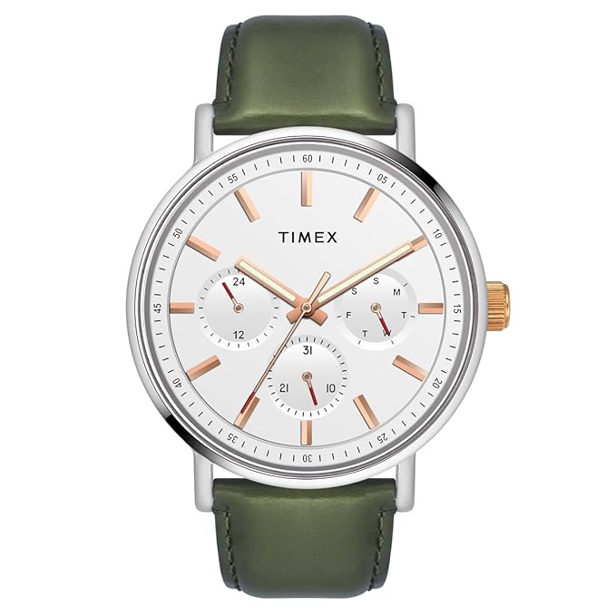 TIMEX Analog Watch for Men with Round Dial & Water Resistant Man's Wrist Watches