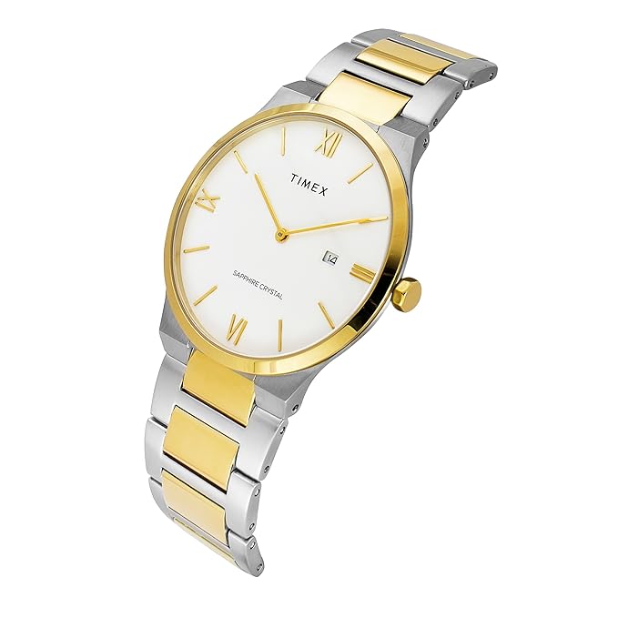 TIMEX Analog Watch for Men with Round Dial & Water Resistant Man's Wrist Watches