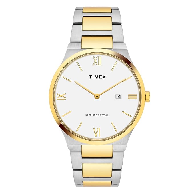 TIMEX Analog Watch for Men with Round Dial & Water Resistant Man's Wrist Watches