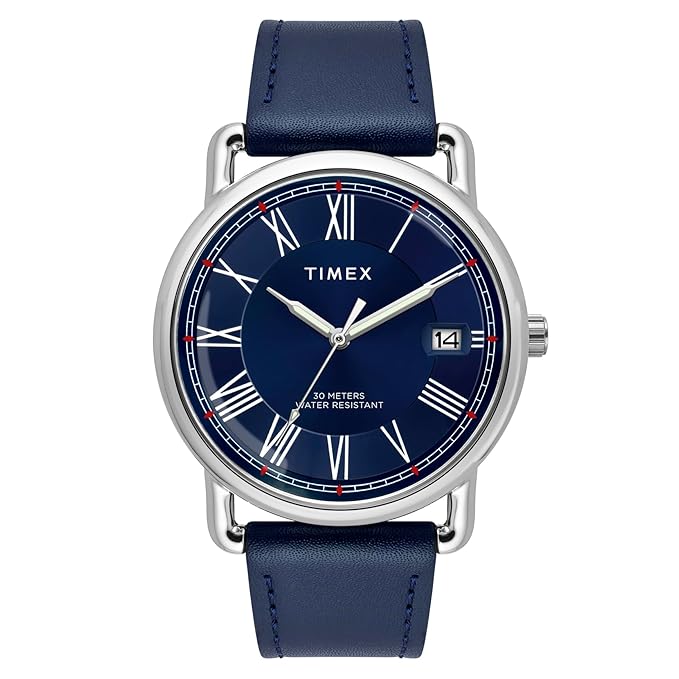 TIMEX Analog Watch for Men with Round Dial & Water Resistant Man's Wrist Watches