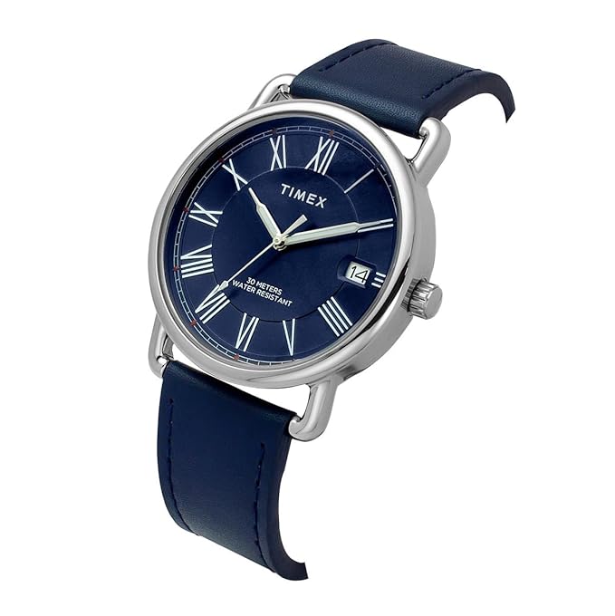 TIMEX Analog Watch for Men with Round Dial & Water Resistant Man's Wrist Watches