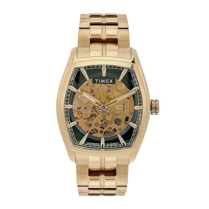 TIMEX Analog Watch for Men with Tonneau Dial & Water Resistant Man's Wrist Watches