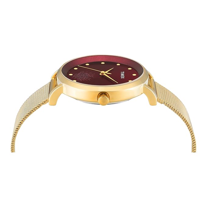 TIMEX Analog Watch for Woman with Round Dial & Water Resistant Women's Wrist Watches