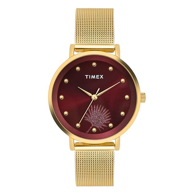TIMEX Analog Watch for Woman with Round Dial & Water Resistant Women's Wrist Watches