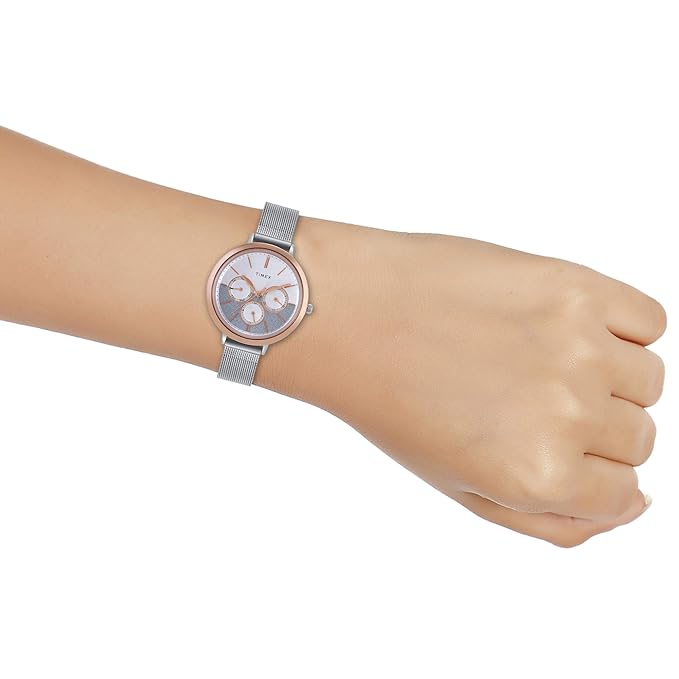 TIMEX Star Dust Multifunction Analog Silver Dial Women's Watch