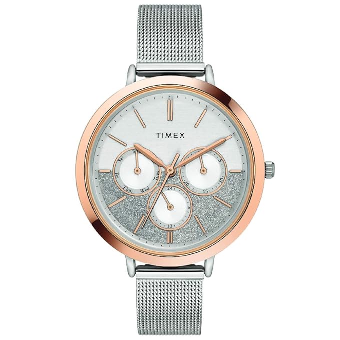 TIMEX Star Dust Multifunction Analog Silver Dial Women's Watch
