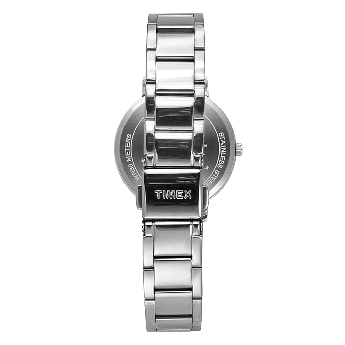 TIMEX Analog Watch for Women with Teal Round Dial & Silver Stainless Steel Bracelet Band Water Resistant Women's Wrist Watches
