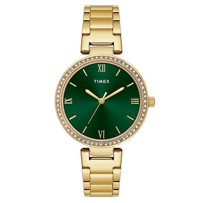 TIMEX Analog Watch for Woman with Round Dial & Water Resistant Women's Wrist Watches
