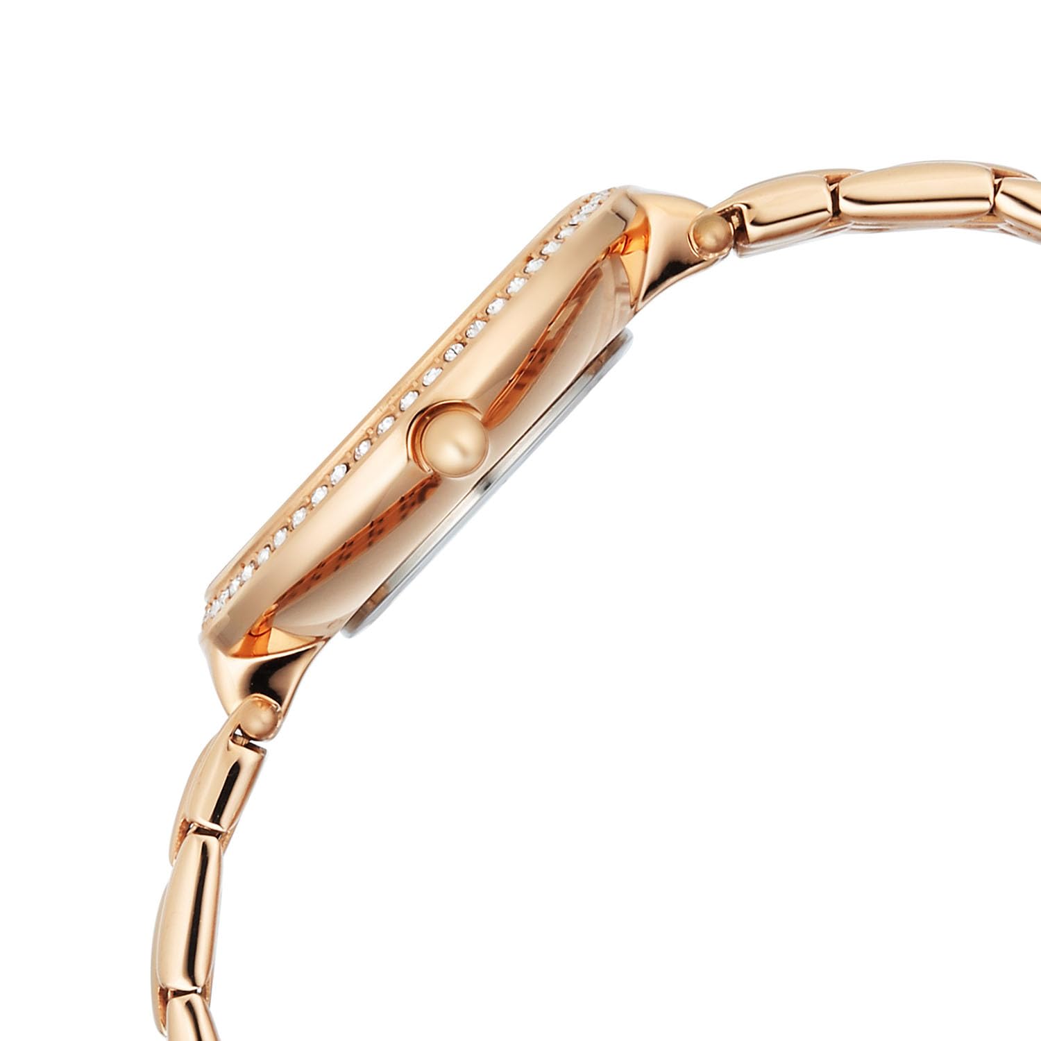 Titan Raga DEC Blaze Quartz Analog Mother of Pearl Dial Rose Gold Metal Strap Watch For Women