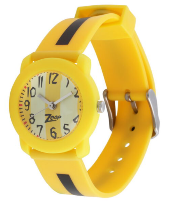 Zoop Analog Watch with Yellow Dial & Yellow Strap for Boys Girls Kids, from House of Titan