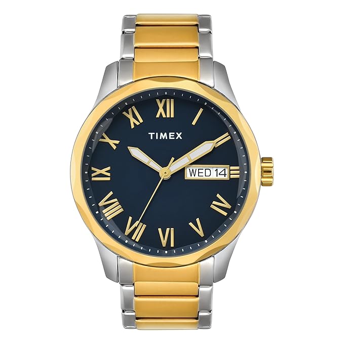 TIMEX Analog Watch for Man with Round Dial & Water Resistant Men's Wrist Watches