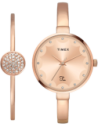 Timex Fria Round 32mm Rose Gold Dial Analog Women Watch