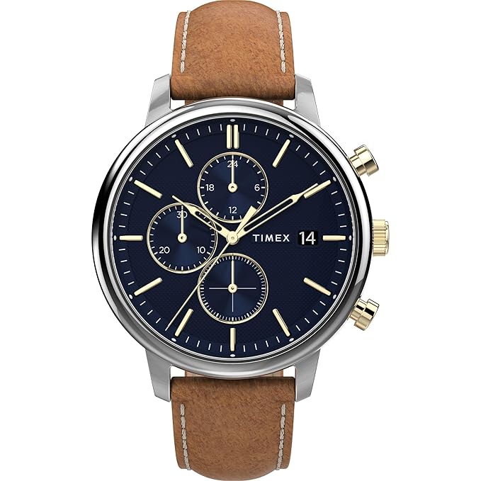 TIMEX Chicago Analog Watch for Men with Round Dial & Water Resistant Man's Wrist Watches