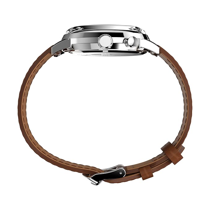 TIMEX Marlin Analog Green Round Dial & Brown Leather Strap Band Water Resistant Men's Wrist Watch