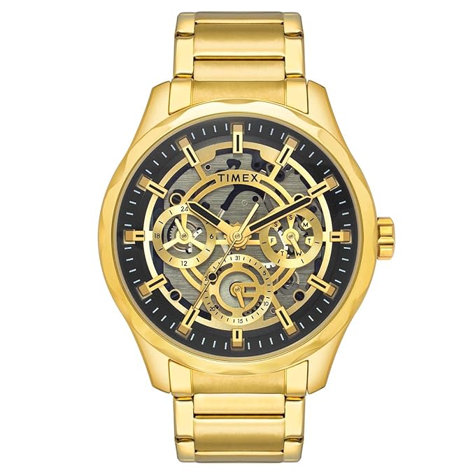 TIMEX Analog Watch for Men with Round Dial & Water Resistant Man's Wrist Watches