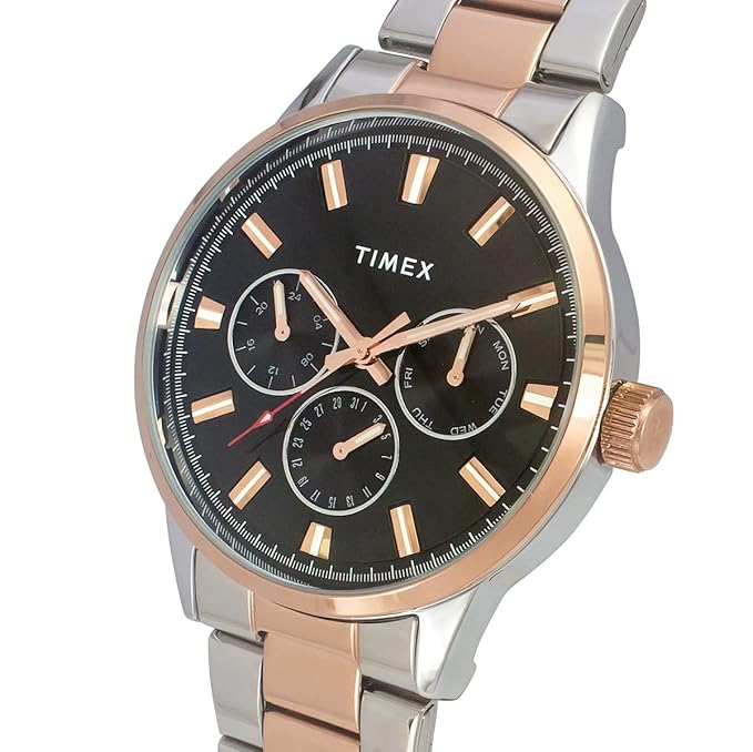 TIMEX Analog Watch for Men with Round Dial & Water Resistant Man's Wrist Watches