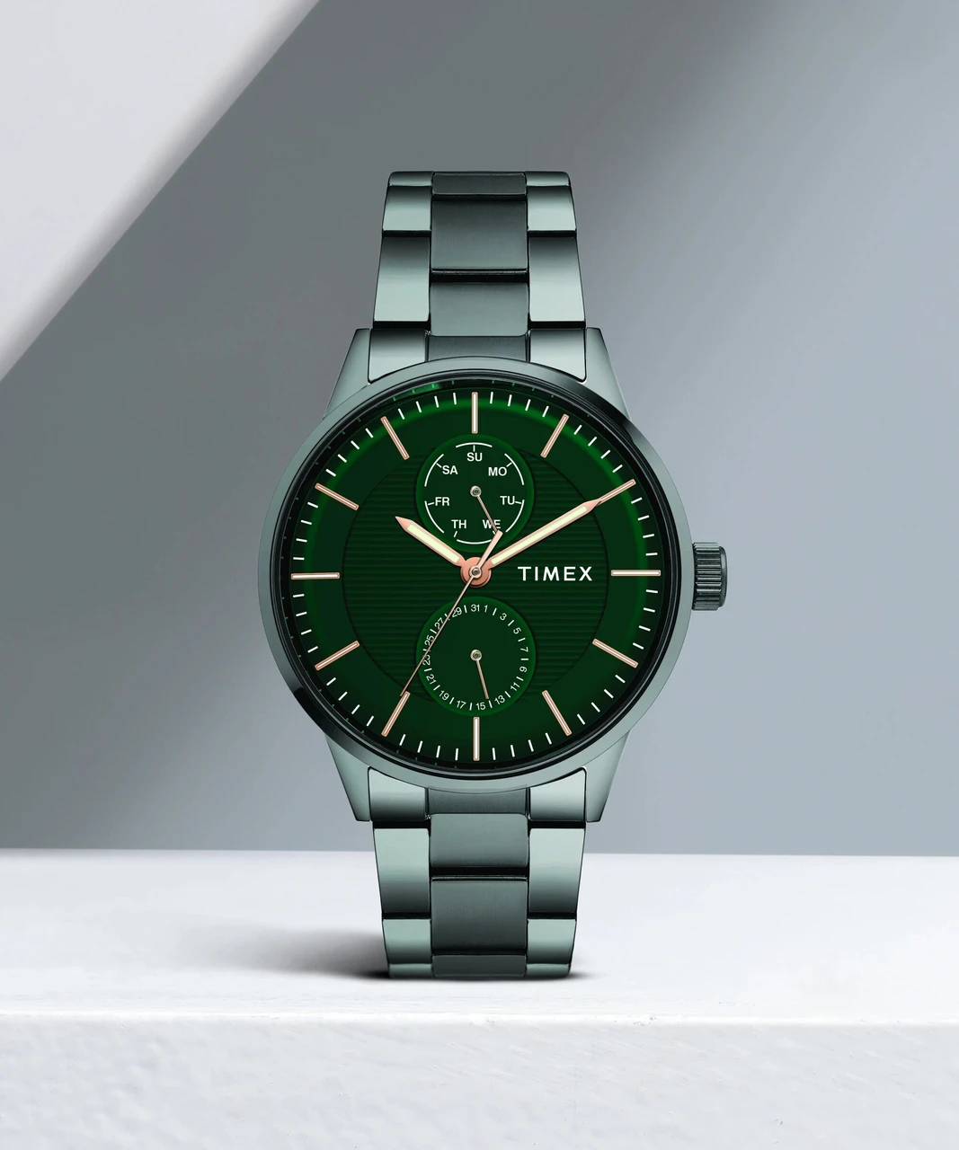 TIMEX Trendline Round 44mm Green Dial Analog Watch  - For Men